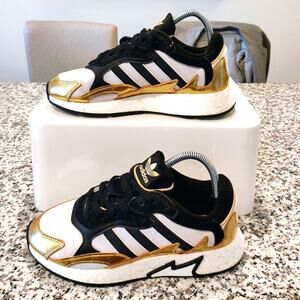 Adidas TRESC Run BOOST Running Shoes Gold Black White EG5661 Men's